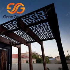 Korten jeklo vrt pergola