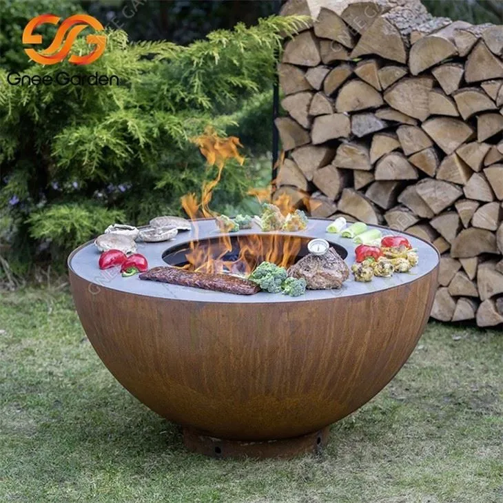 Corten Steel Fire Bowl Barbecue