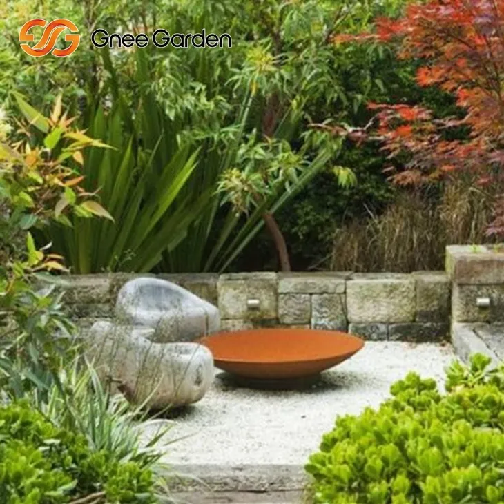 Corten Steel Fire Pit Industrial Style