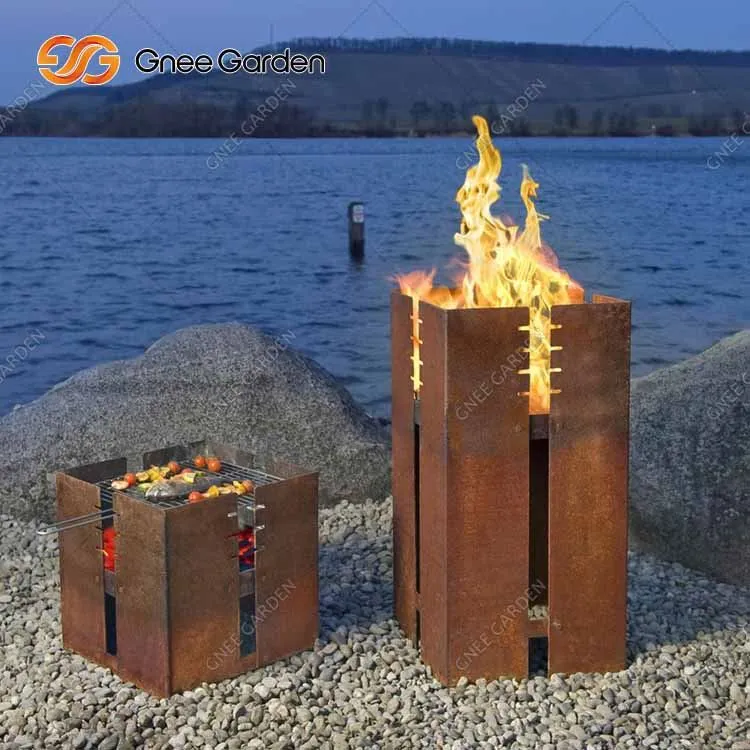 Corten Steel Bbq žari za zunanjo uporabo