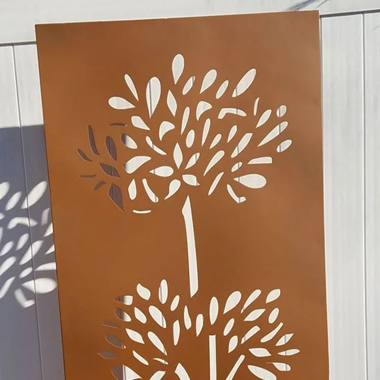 Corten Steel Laser Cut Screen Art Panels