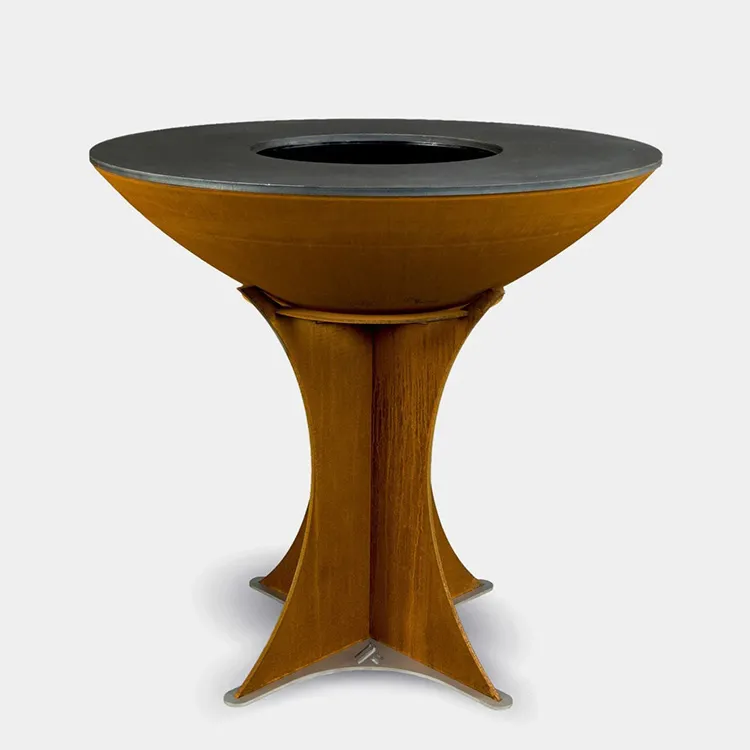 Corten Steel zunanji leseni žar za žar