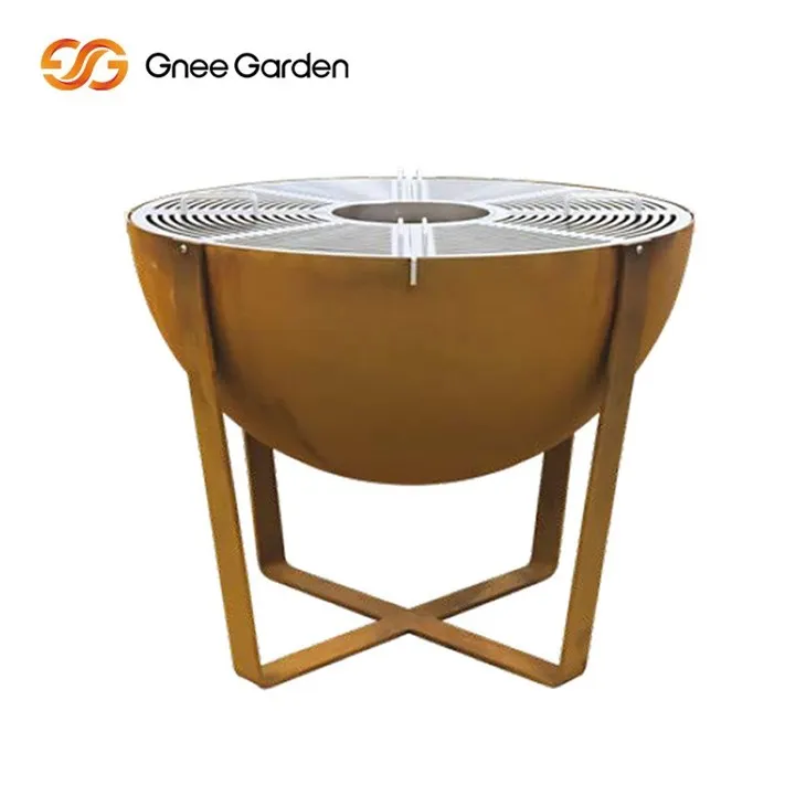 corten steel camping bbq