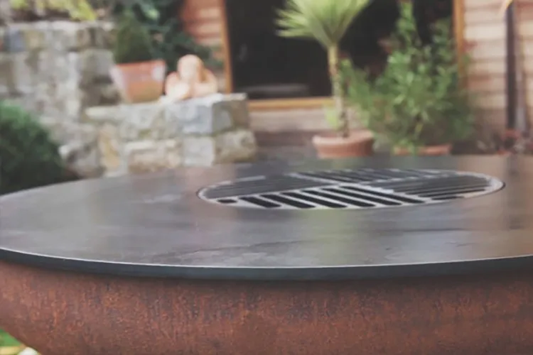 Corten Steel Wood Fired Bbq Grill