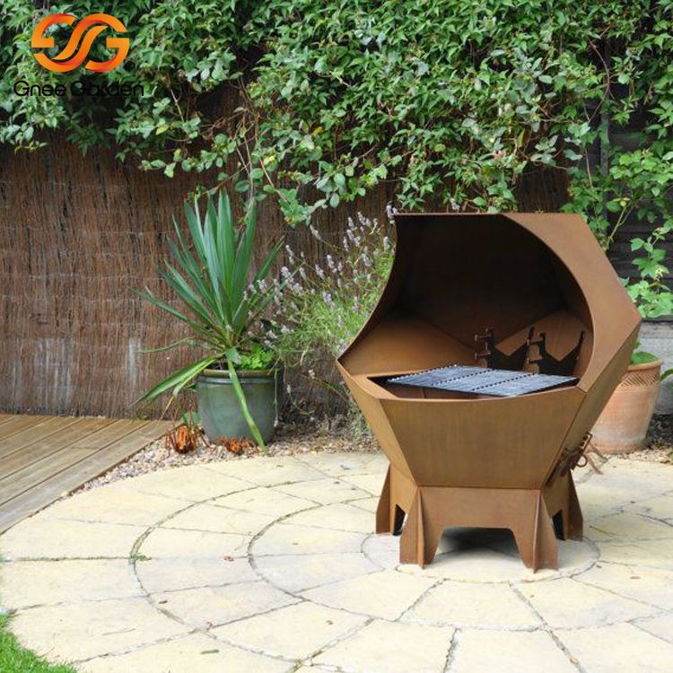 Kreativni Corten Steel Bbq Design