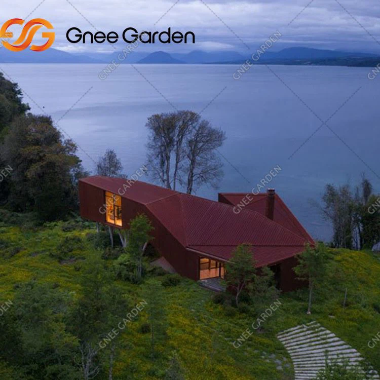 Okrašena stena obloge s korten jekleno oblogo