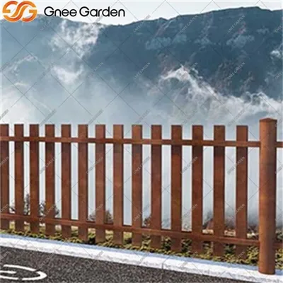 Sodobna ograja za letovišča Corten Steel