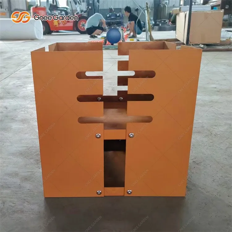 Corten steel custom charcoal grill