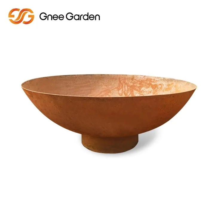 Corten Outdoor Propane Fire Pit Backyard