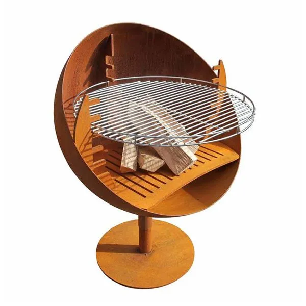 Jekleni prenosni žar na oglje za žar